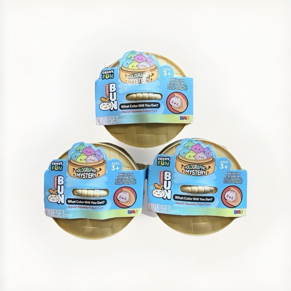 (3 PC)  RMS Holographic Mystery Squishy - The Viral Mystery Dumpling, Crazy Fun